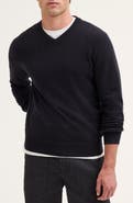 Madewell Frances Wool & Cotton V-Neck Sweater