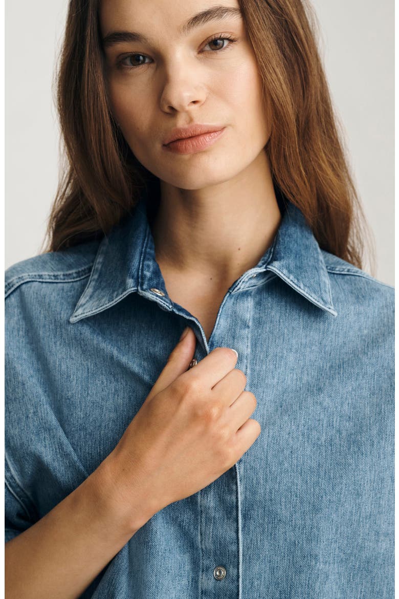 Jessie Denim Shirt, Alternate, color, MID MOVE