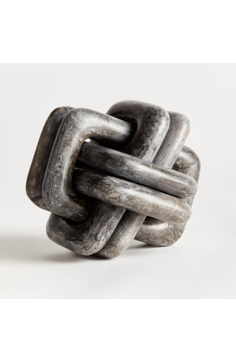Napa Home & Garden Knot Marble Sculpture - Gray Marble Accent Piece, Alternate, color, Gray