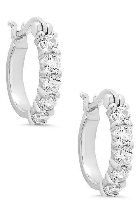Kids' Cubic Zirconia Hoop Earrings