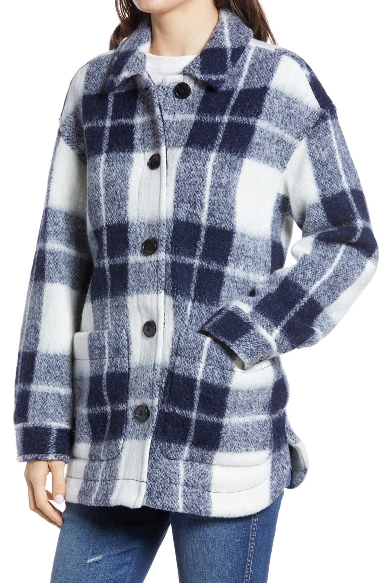 Women's Walton Colleton Plaid Shirt Jacket, Alternate, color, MARYL PLAID INK