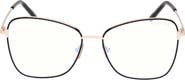 TOM FORD 55mm Butterfly Blue Light Blocking Optical Glasses