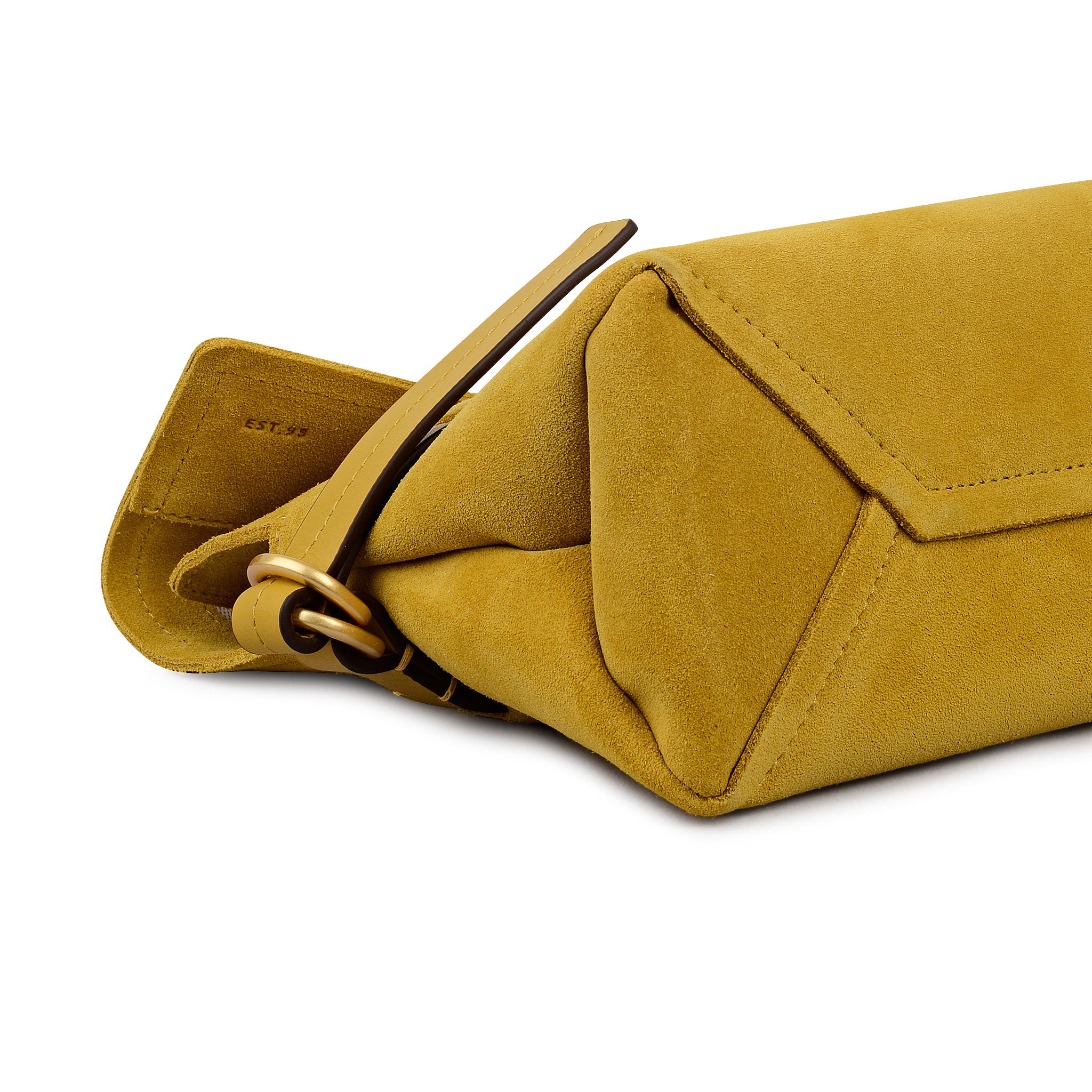 Radley Fleet Street - Suede Medium Flapover Clutch, Alternate, color, Ochre