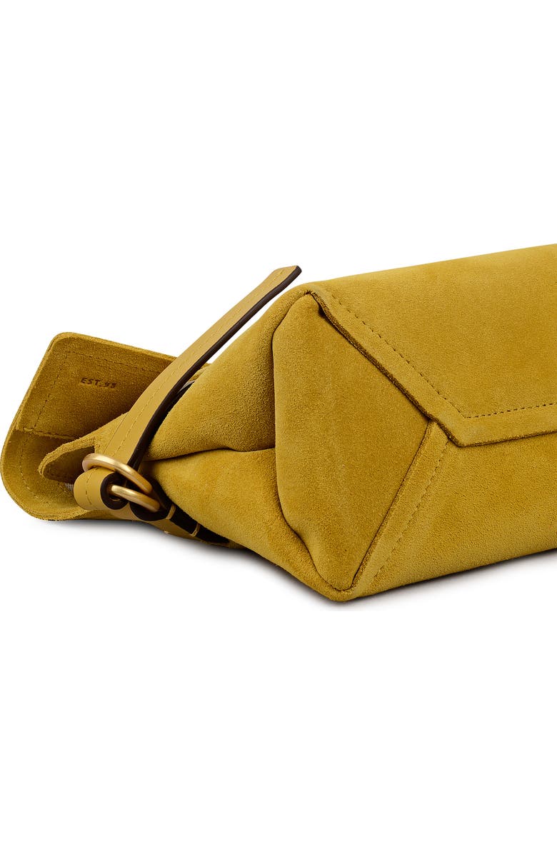 Radley Fleet Street - Suede Medium Flapover Clutch, Alternate, color, Ochre