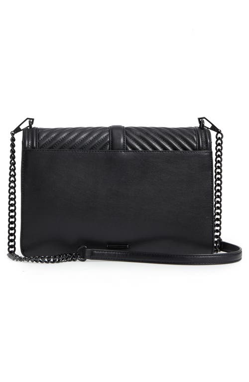 Rebecca Minkoff Love Jumbo Chevron-quilted Crossbody Bag In Jet Black
