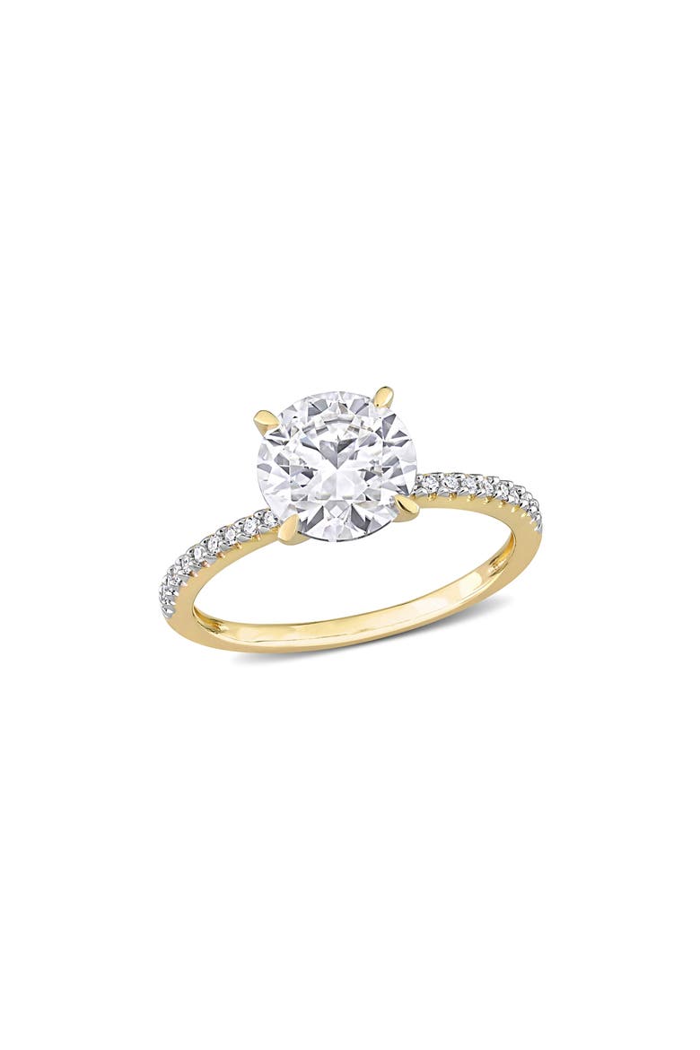 Lab Created Moissanite Ring, Main, color, GOLD