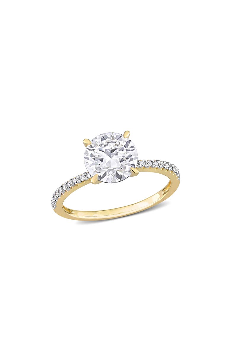 DELMAR Lab Created Moissanite Ring, Main, color, Gold