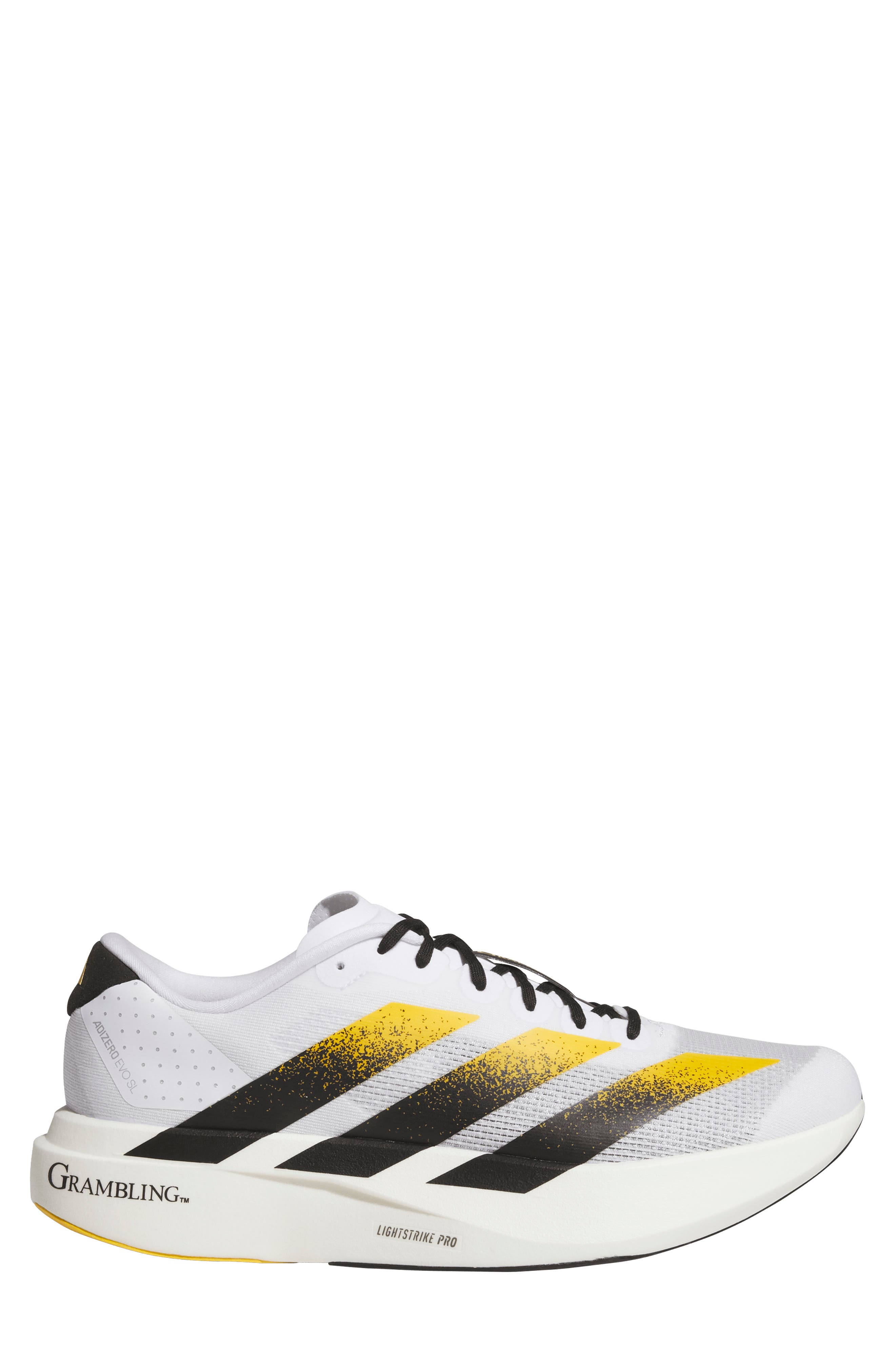 Adizero Evo SL Running Shoe, Alternate, color, WHITE