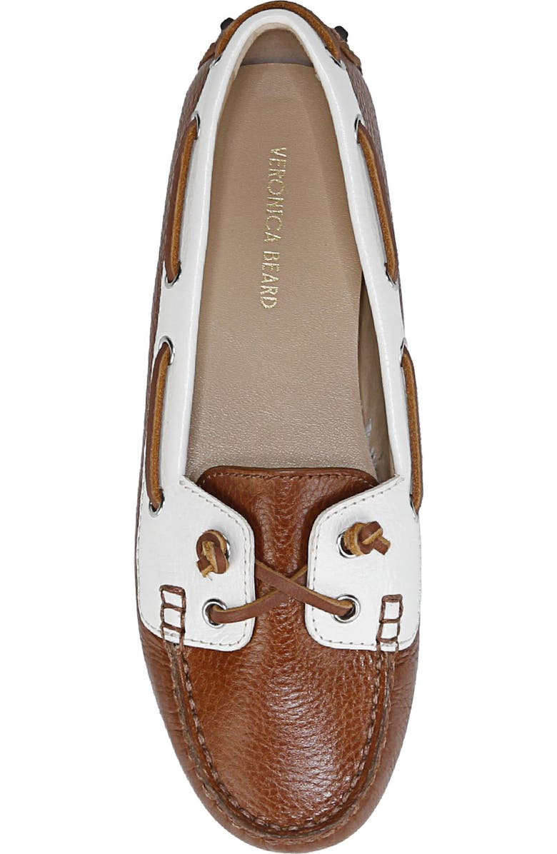 Veronica Beard Jia Boat Shoe, Alternate, color, Whiskey/ Coconut