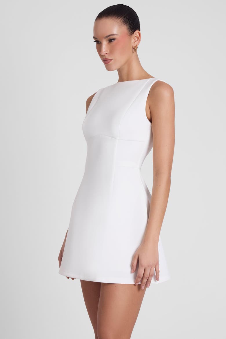 Estelle Sleeveless Bustier Mini Dress, Alternate, color, White