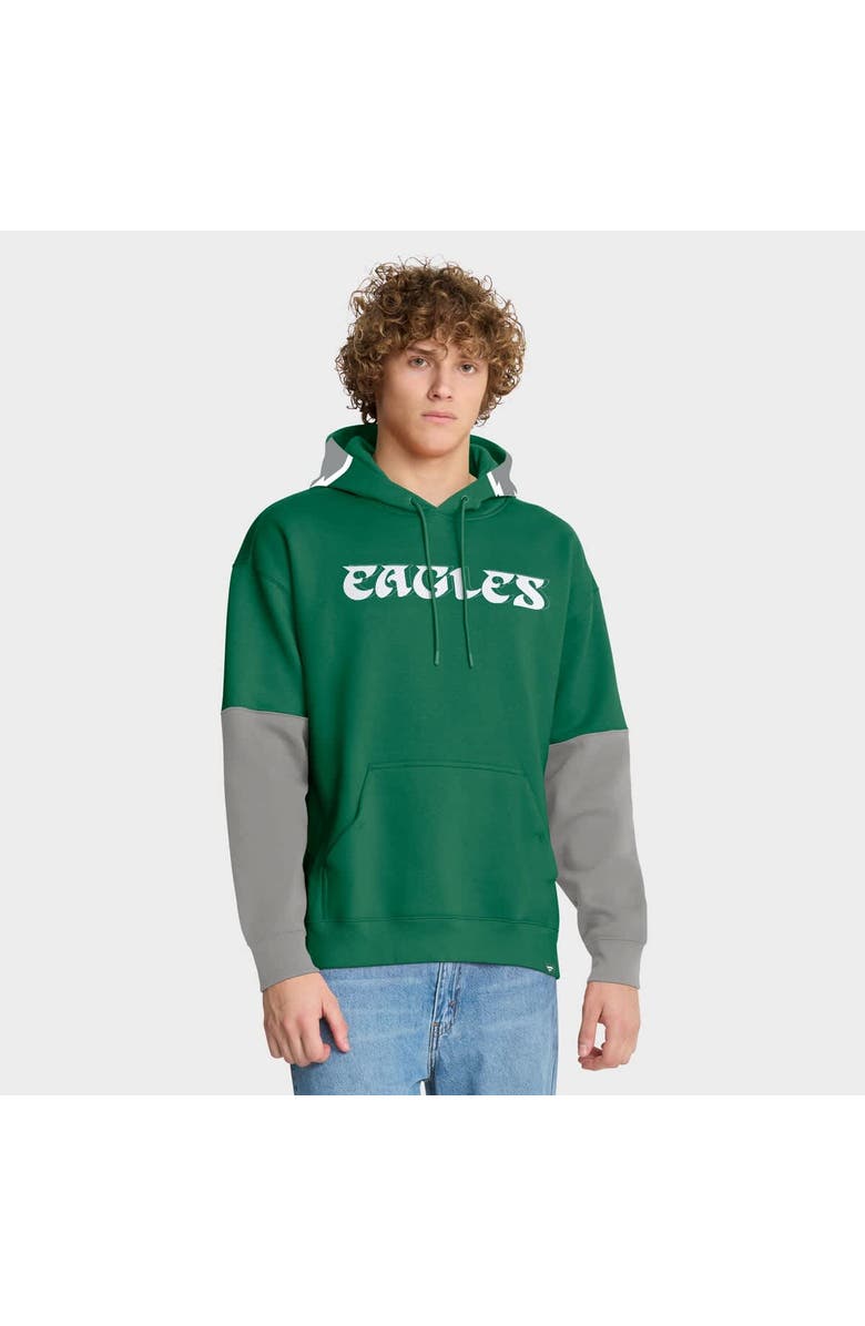 FANATICS Men's Fanatics Kelly Green Philadelphia Eagles Helmet Retro Pullover Hoodie, Alternate, color, Kelly Green