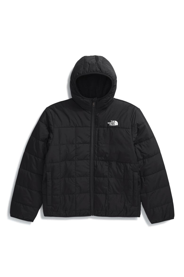 Kids' Shasta Water Repellent Reversible Hooded Jacket, Main, color, TNF BLACK