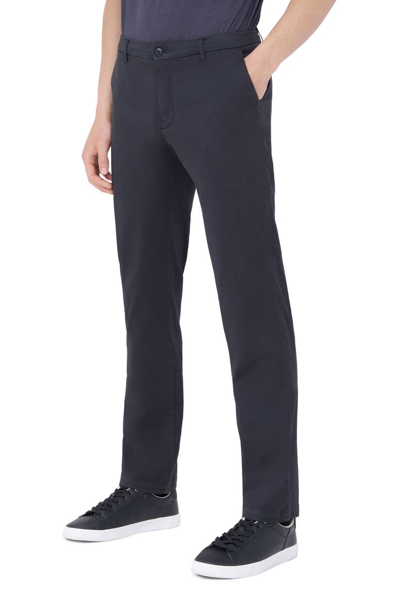 Bugatchi Parker Stretch Chino Pants, Main, color, Black