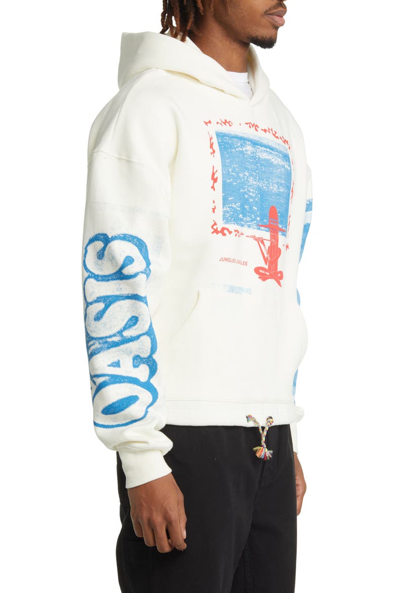 Password to Nirvana Cotton Blend Graphic Hoodie, Alternate, color, CREAM