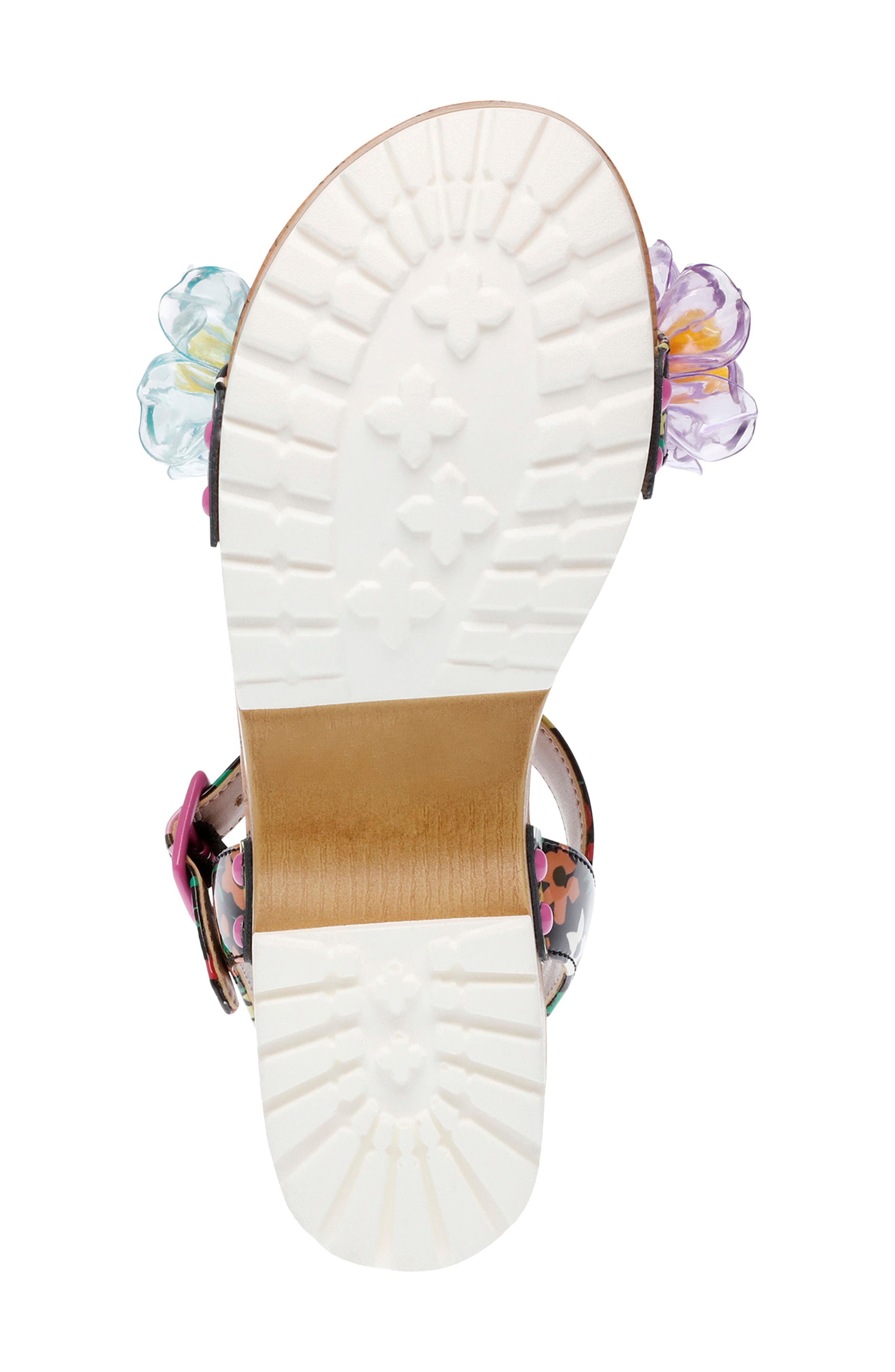 Betsey Johnson Kids' Oakly Ankle Strap Platform Sandal, Alternate, color, Black/ Pink Multi