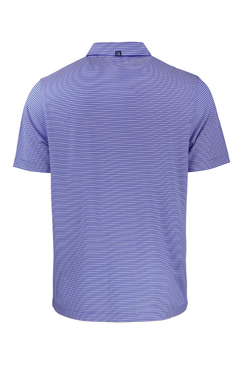 Forge Double Stripe Recycled Blend Polo, Alternate, color, TOUR BLUE/ WHITE