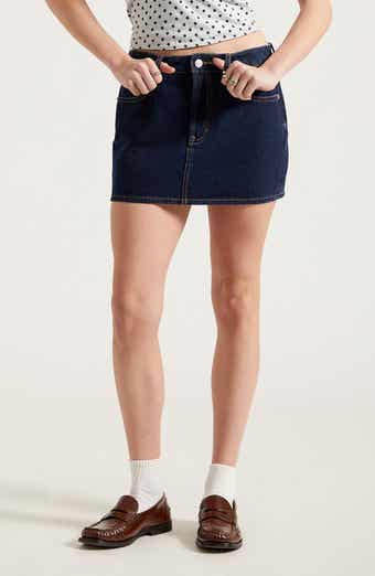 Bella Mid Rise Denim Miniskirt