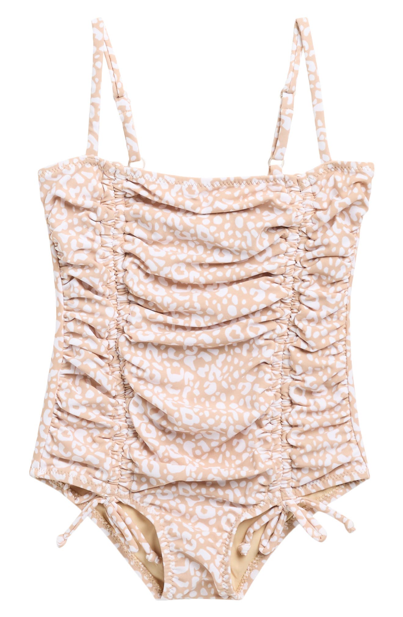 Shade Critters Kids' Ditsy Leopard Ruched One-Piece UPF 50+ Swimsuit