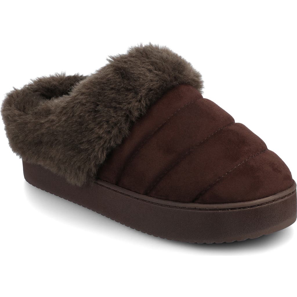 Journee Collection Blair Faux Fur Slipper In Multi