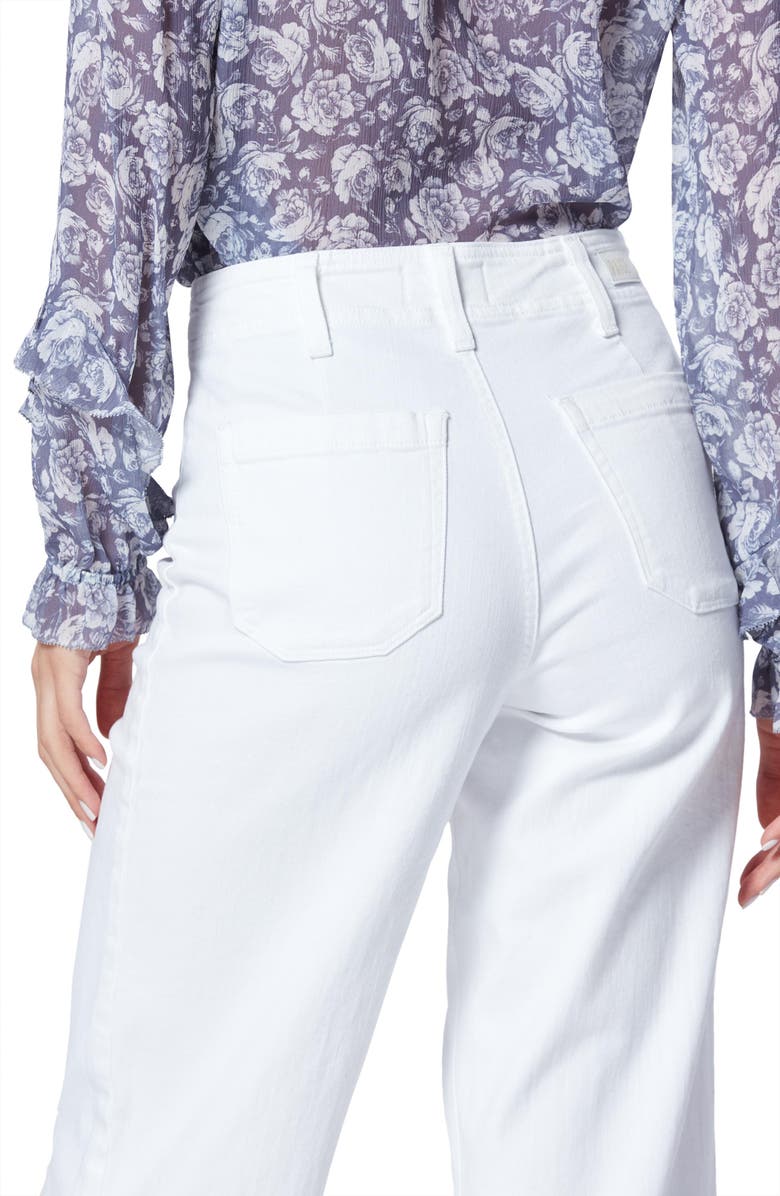 PAIGE Nellie Clean Front Culotte Jeans, Alternate, color, Crisp White