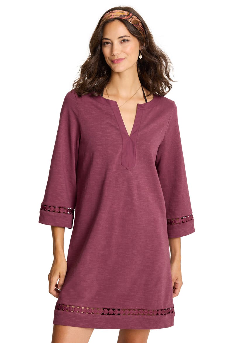 Sunset Harbor Long Sleeve Shift Dress, Alternate, color, PORT