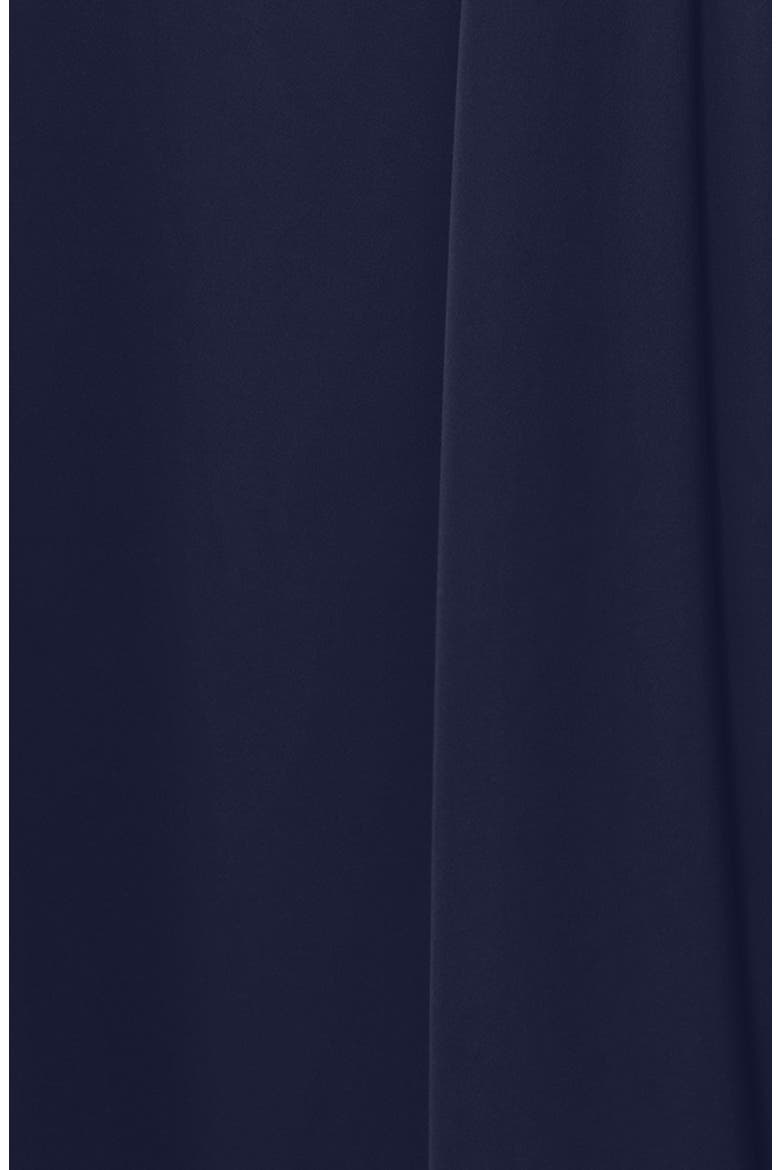 Off the Shoulder Satin Gown, Alternate, color, NAVY