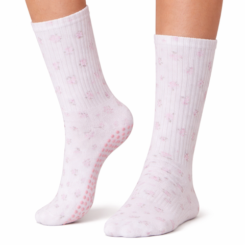Pink Blossom Grip Socks