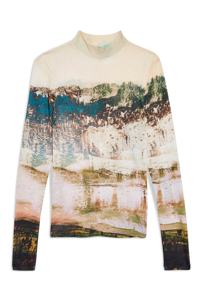 Landscape Print Tee, Alternate, color, CREAM MULTI