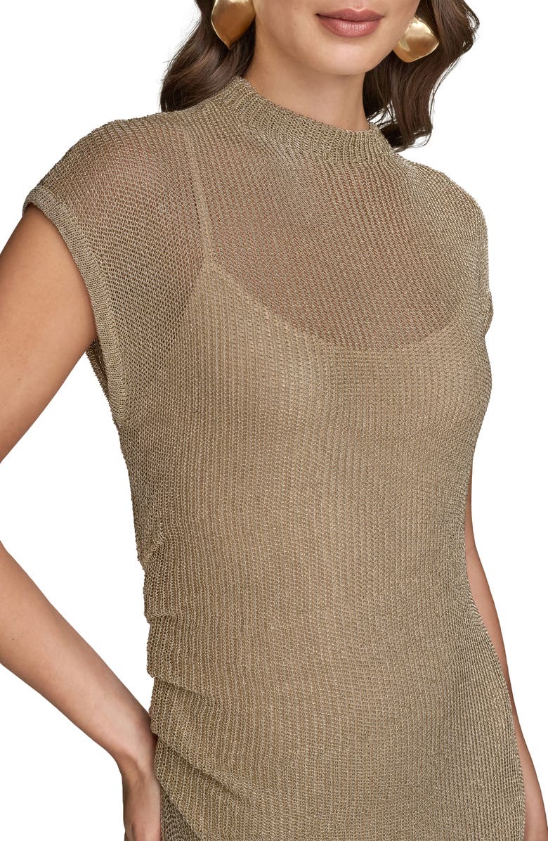 Donna Karan New York Metallic Midi Dress, Alternate, color,