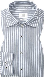 1863 by Eterna Slim Fit Stripe Non-Iron Dress Shirt