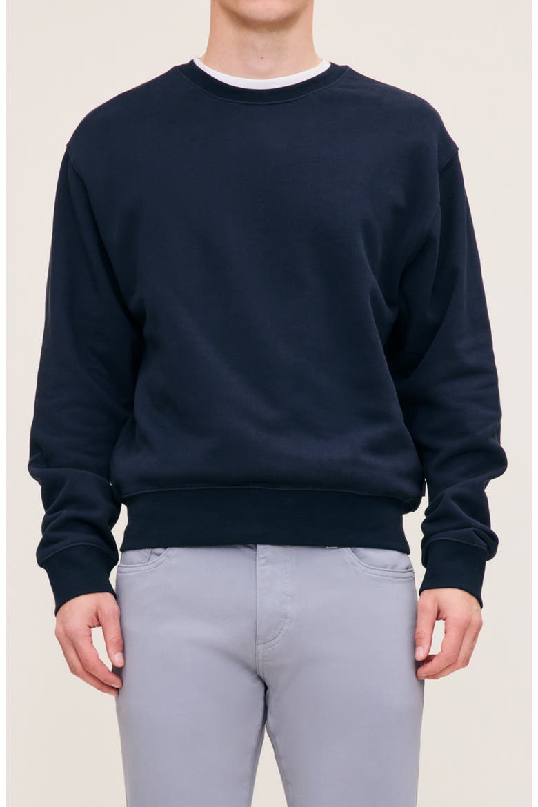 Cotton Fleece Sweatshirt, Main, color, CLASSIC NAVY