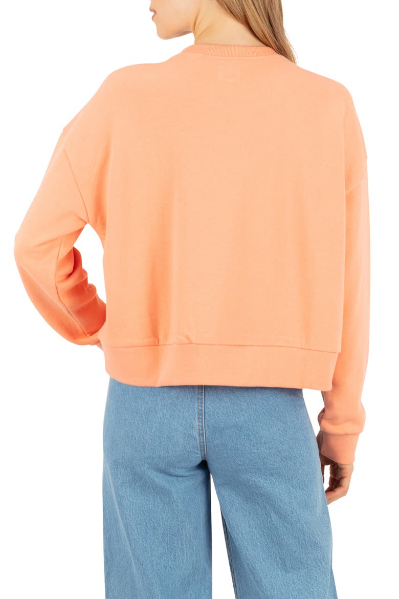 Flourish Graphic Boxy Sweatshirt, Alternate, color, PAPAYA PUNCH