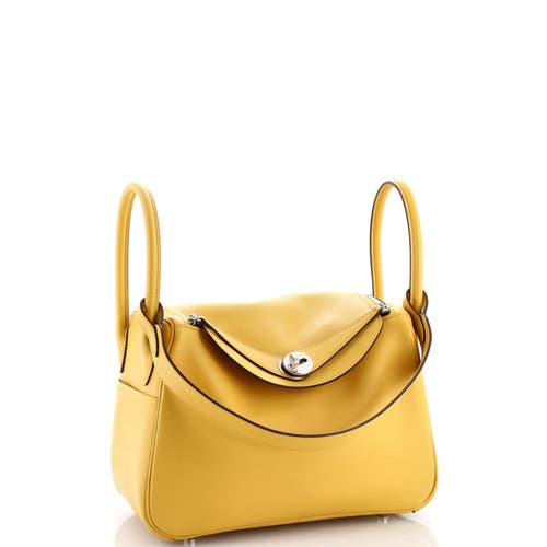 Pre-owned Hermes Hermes Lindy Bag Evercolor 26 In Yellow