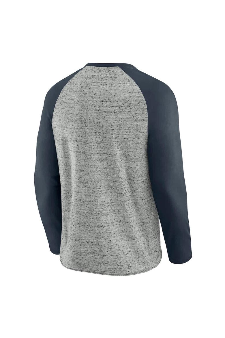 Men's Darius Rucker Collection by Fanatics  Heather Gray Minnesota Twins Raw Edge Raglan Long Sleeve Baseball T-Shirt, Alternate, color, Heather Gray