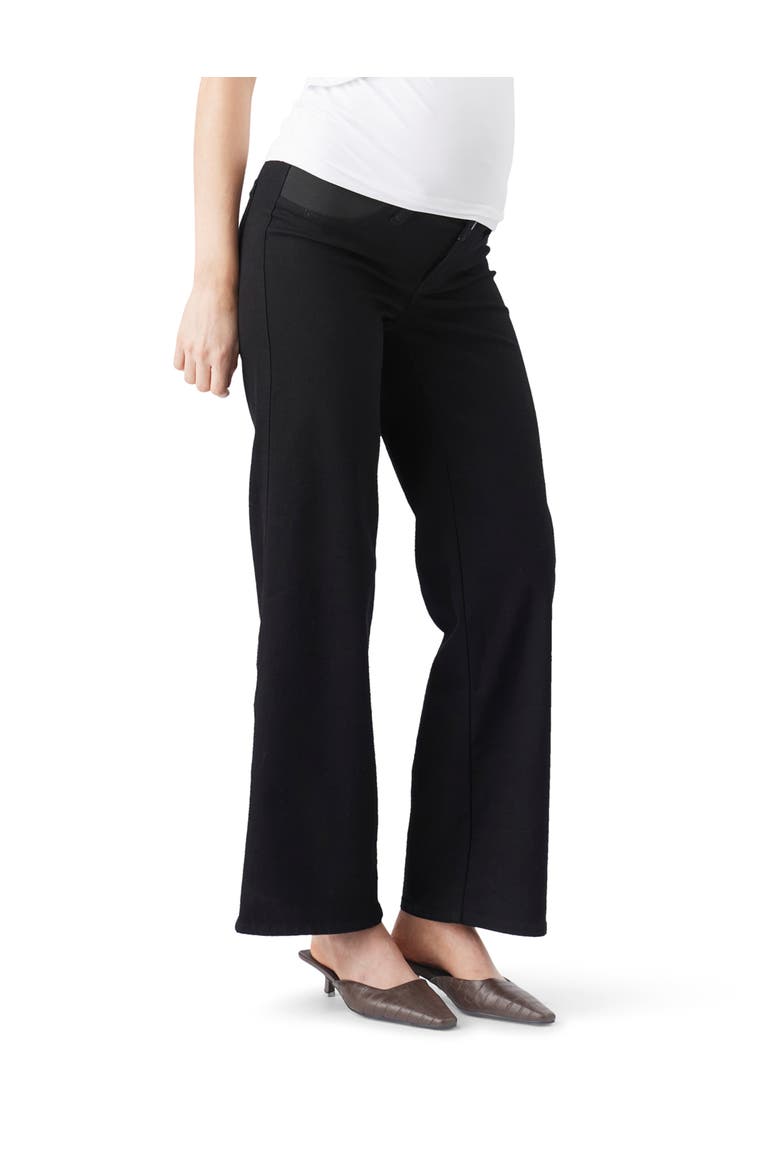 Kyle Wide Leg Under Tummy Maternity Jean, Alternate, color, Black