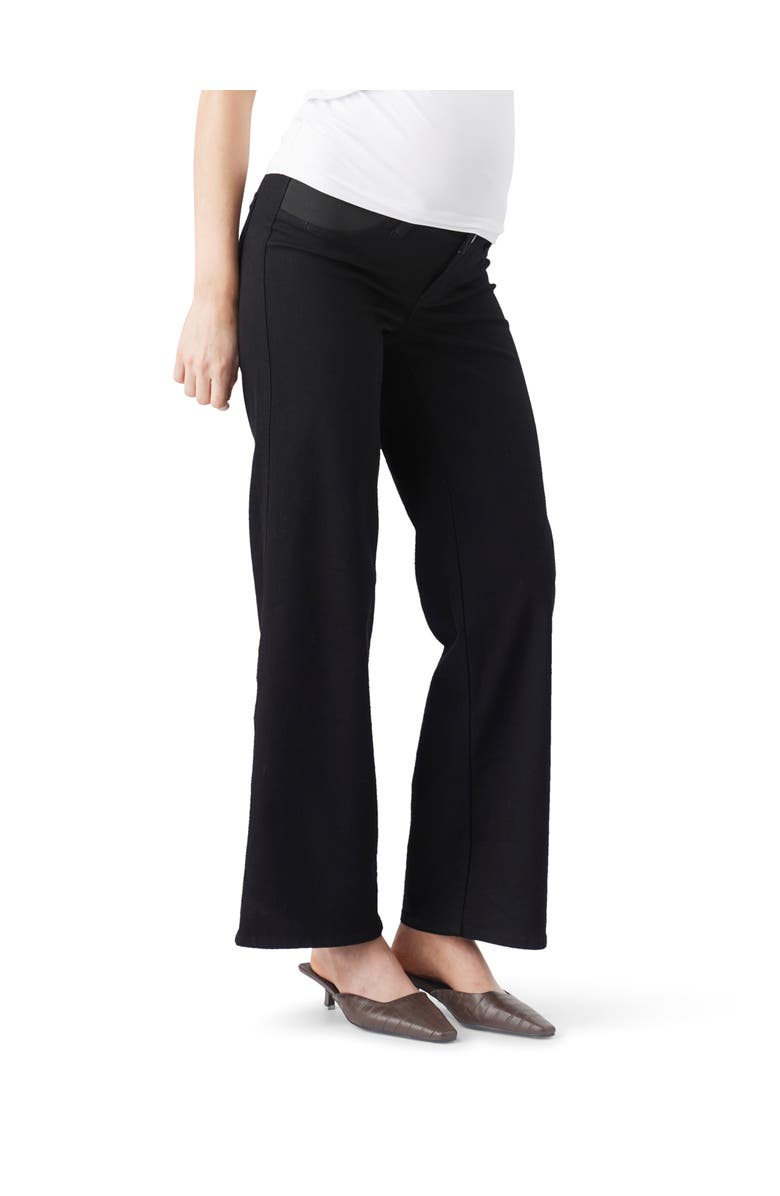 Ripe Maternity Kyle Wide Leg Under Tummy Maternity Jean, Alternate, color, Black