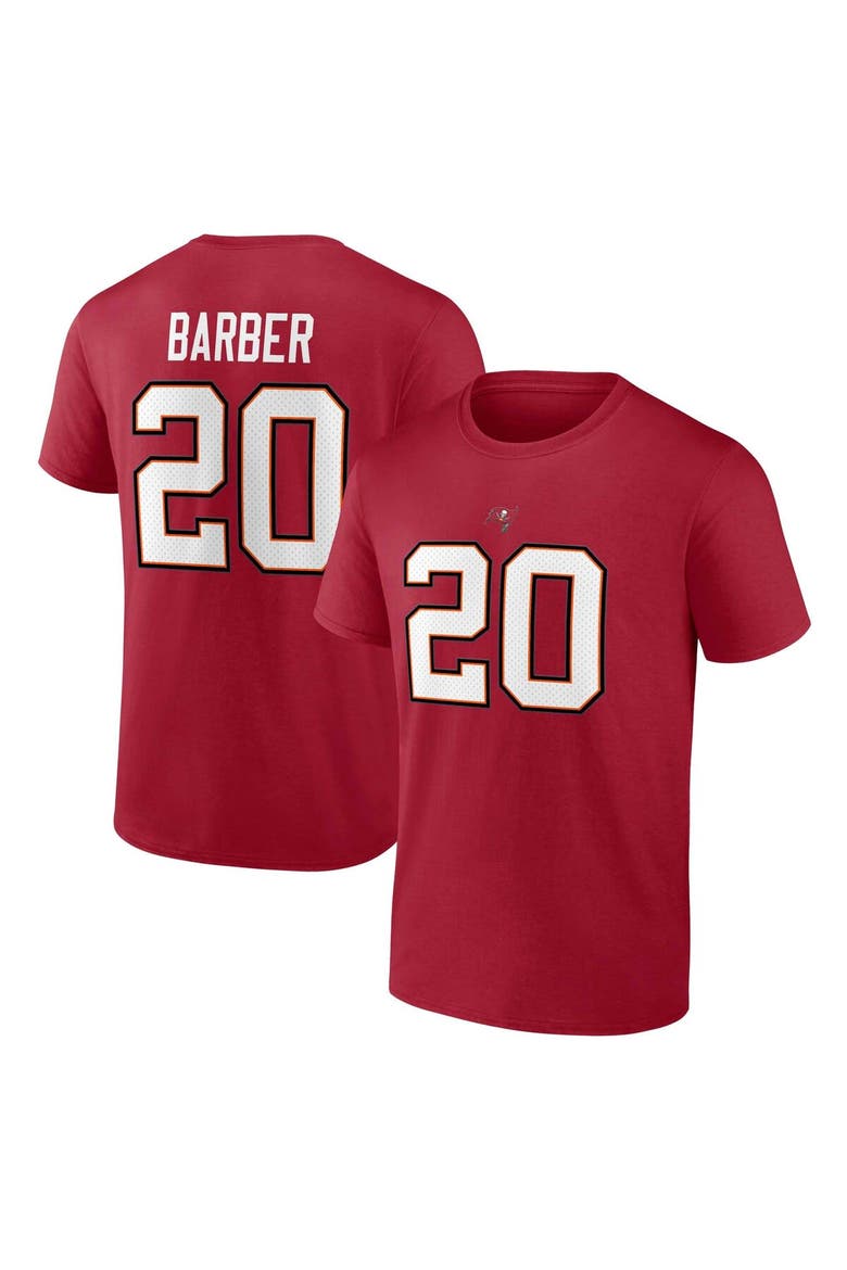 Men's Fanatics Branded Ronde Barber Red Tampa Bay Buccaneers Retired Player Icon Name & Number T-Shirt, Main, color, Red