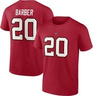 FANATICS Men's Fanatics Branded Ronde Barber Red Tampa Bay Buccaneers Retired Player Icon Name & Number T-Shirt