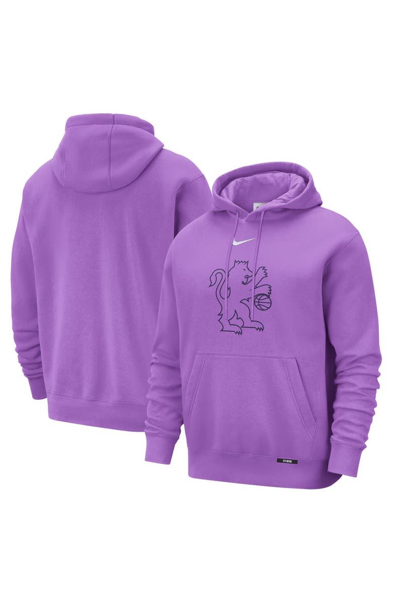 Nike Men's Nike Purple Sacramento Kings 2025/26 City Edition Essential Logo Remix Hoodie, Main, color, Purple