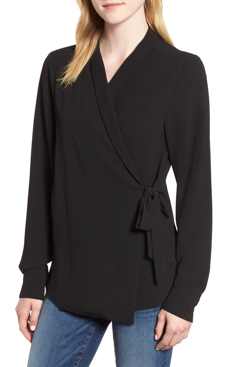 Bobeau Side Tie Wrap Top, Main, color,