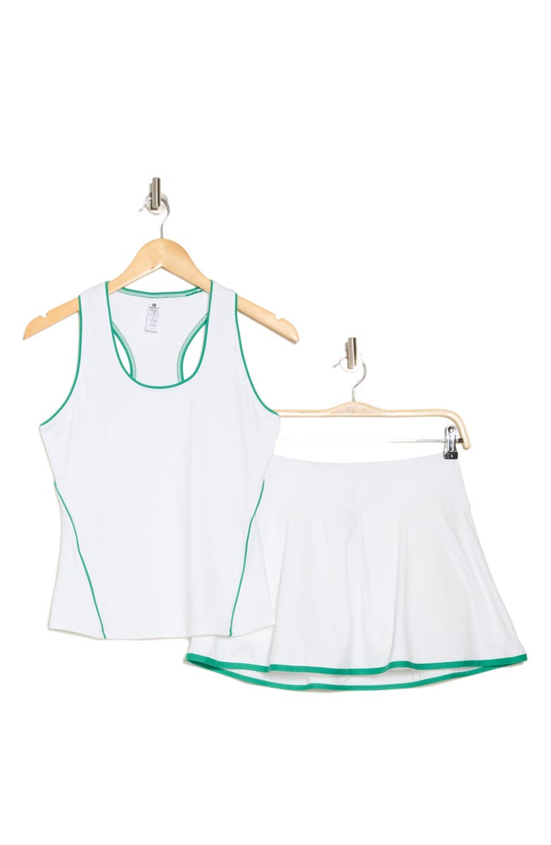 90 DEGREE BY REFLEX Nude Tech Volley Vibes Tank & Skort Set, Alternate, color,