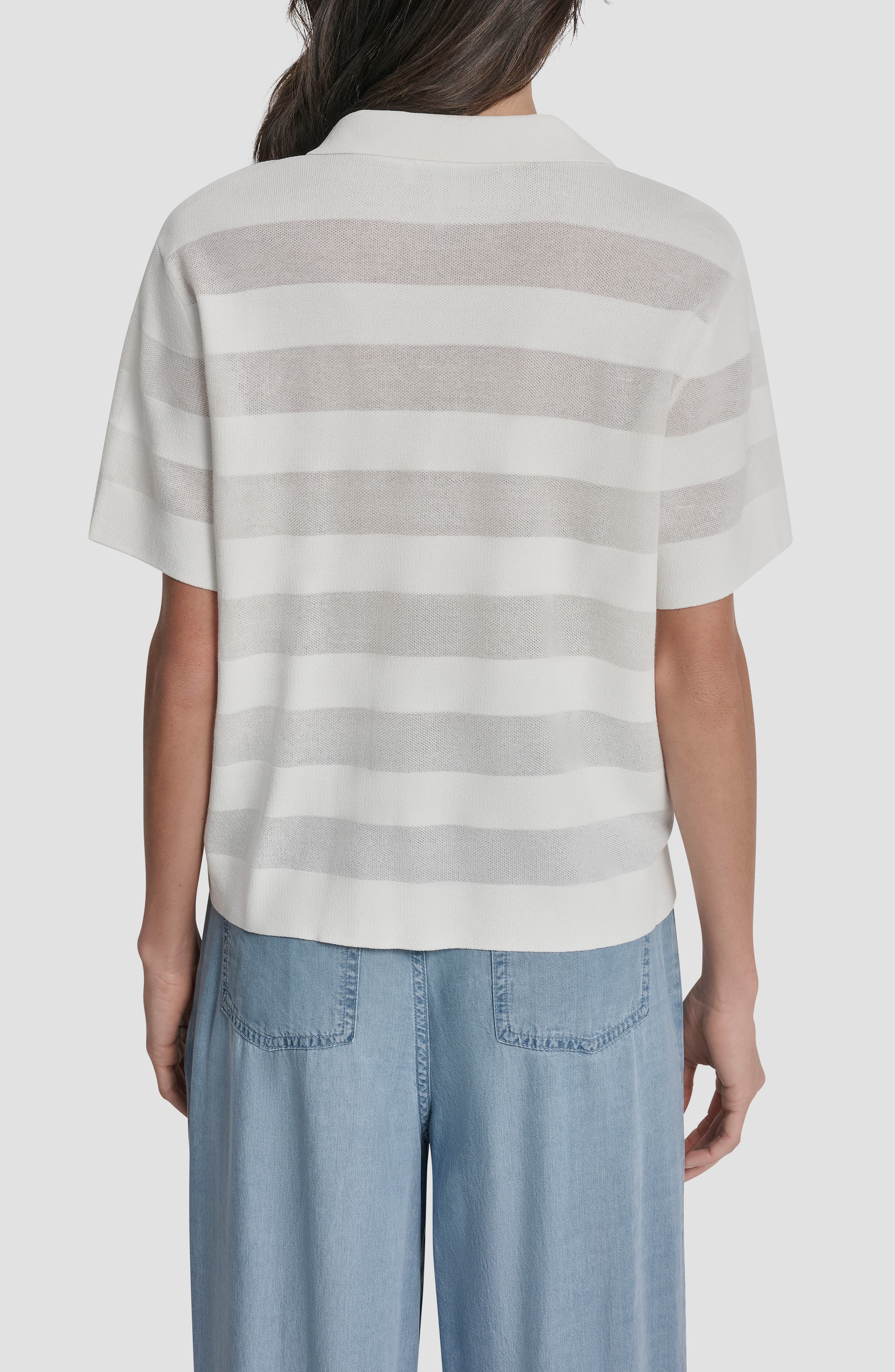 Sheer Stripe Polo - image 2