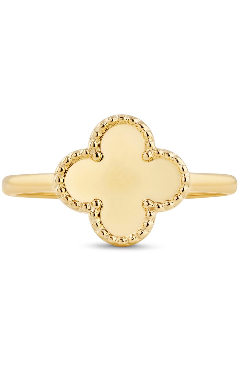 DEVATA Clover Ring in 14K Gold, 11mm, Main, color, Yellow Gold