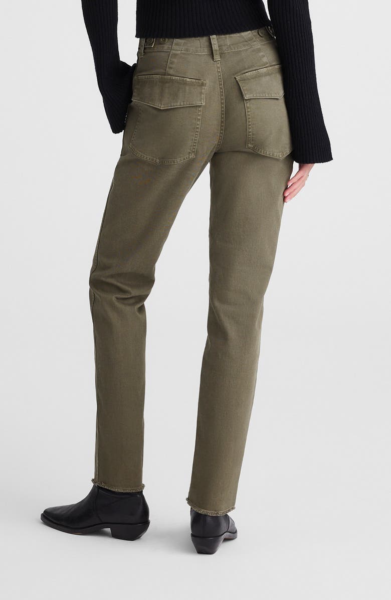 Madewell Garment Dyed Slim Straight Leg Utility Pants, Alternate, color, Faded Ivy