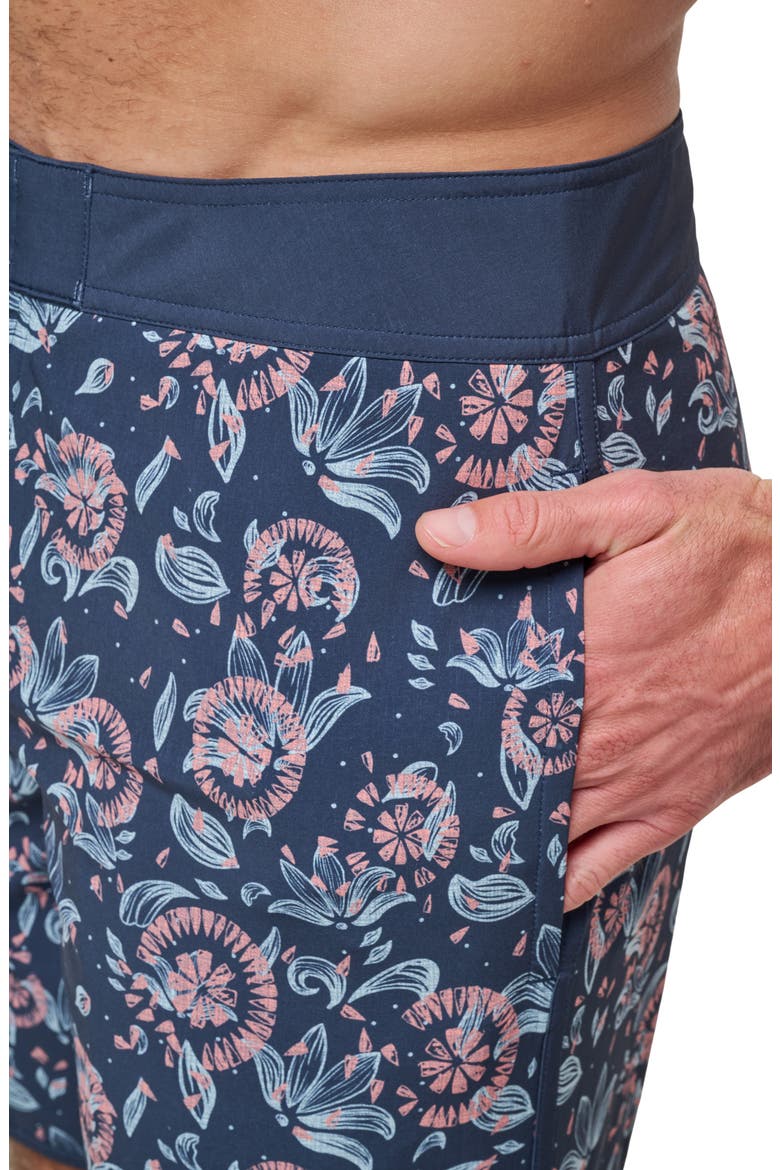 Flourish Board Shorts, Alternate, color, MOOD INDIGO/ VINTAGE INDIGO