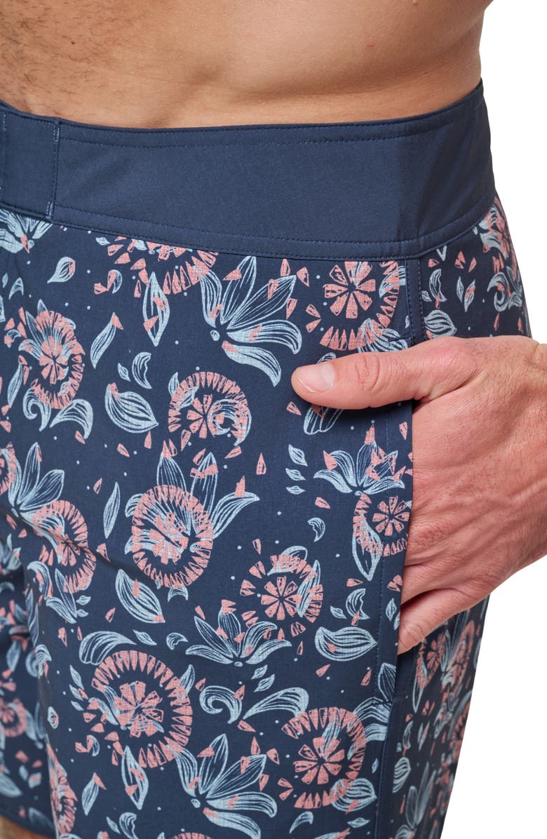 TravisMathew Flourish Board Shorts, Alternate, color, Mood Indigo/ Vintage Indigo