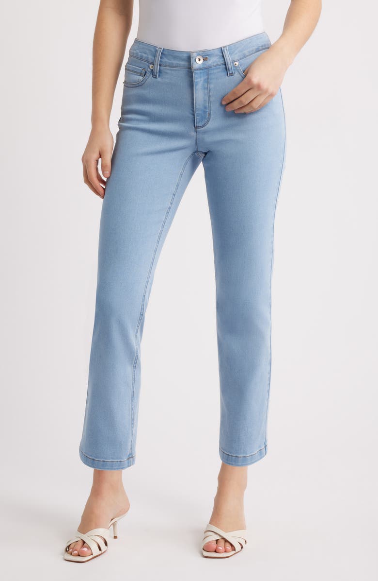 Anne Klein Ankle Slim Straight Leg Jeans, Main, color, 