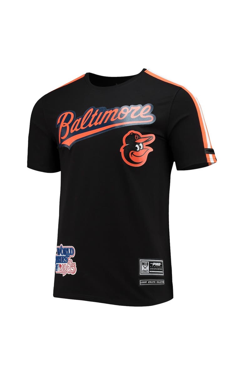 PRO STANDARD Men's Pro Standard Black Baltimore Orioles 1983 World Series Taping T-Shirt, Alternate, color, 