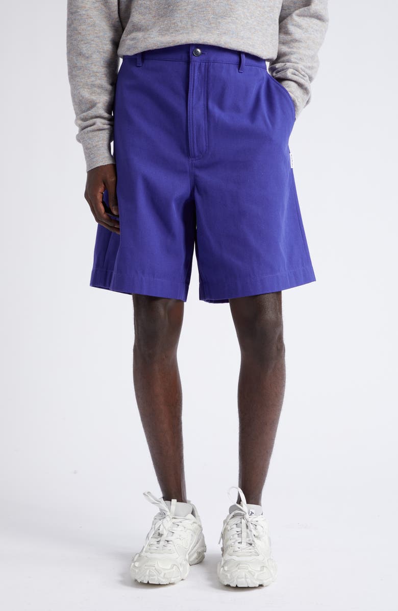 Acne Studios Oversize Cotton Blend Shorts, Main, color, 