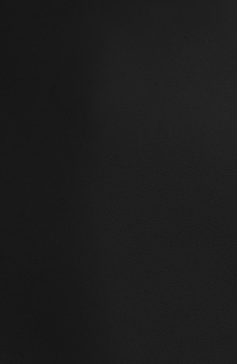 Balmain Fitted Double Breasted Leather Blazer, Alternate, color, 